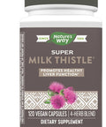 Nature S Way Super Milk Thistle Promotes Healthy Liver Function* 4-Herb Blend Vegan 120 Capsules