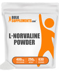 BulkSupplements L-Norvaline Powder - Amino s Supplement for Energy, Nitric Oxide Supplement - - 400mg , 630 Servings (250 Grams - 8.8 oz)