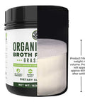 Left Coast Performance Organic Bone Broth Protein Powder from Grass Fed Beef - USDA Certified Organic Single Ingredient Rich in Collagen Glucosamine No Additives Perfect for Carnivore Paleo and Keto Diets 16oz