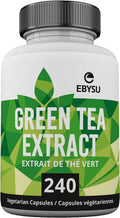 EBYSU Green Tea Extract with EGCG Antioxidant Supplement 500mg Capsules - 240 Day Supply