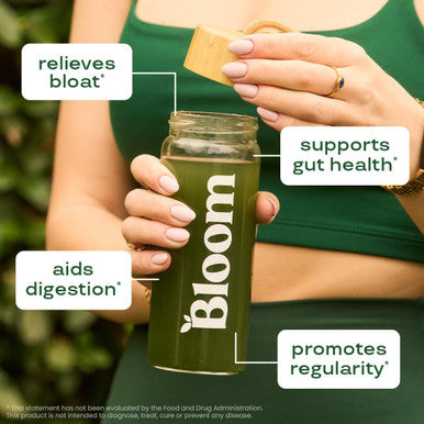 Bloom Nutrition Greens and Superfoods Powder for Digestive Healt hGreens Powder Digestive Enzymes Probiotics Spirulina Chlorella for Bloating & Gut Support Green Juice 30 SVG Strawberry Kiwi