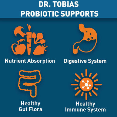 Dr. Tobias Probiotics 30 Billion 10 Probiotic Strains Targeted Release Probiotics for Men and Women Supports Digestive Health. 30 Capsules 1 Daily