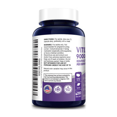Vitex Chasteberry 20:1 Extract 9,000 mg -200 Veggie Caps 200 Days Supply (Non-GMO & )