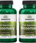 Swanson Full Spectrum Rosemary - Herbal Supplement Promoting Immune Health Support - Natural Formula to Help Defend The Body & Support Overall Wellness - (90 Capsules 400mg Each) 4Pack