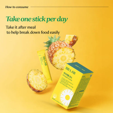 BB LAB Pineapple Enzyme Supplement Natural Digestive Enzymes with -Amylase Protease Bromelain Korea Formula Supports Carb & Protein Breakdown