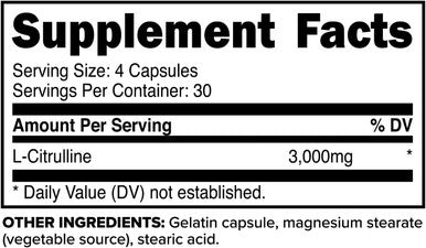 Primaforce L-Citrulline 3000mg 120 Capsules 30 Servings