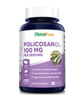 NusaPure Policosanol 100mg 180 Veggie Capsules (Vegan, Non-GMO & Gluten-Free)