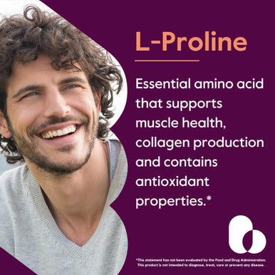 Bestvite L-Proline 500mg (120 Vegetarian Capsules) - No Stearates - No Fillers - Vegan - Gluten - Non GMO