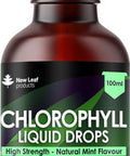 Liquid Chlorophyll - Chlorophyll Drops For Water 100Ml For 100 Servings - High Strength 100Mg Chlorophyll Liquid Drink - Made In Uk By Leaf Products