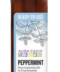 Aura Cacia ReadytoUse Peppermint Essential Oil in Fractionated Coconut Oil GC/MS Tested for Purity 4 fl. oz.