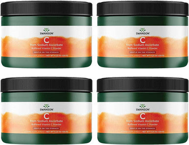 Swanson Buffered Sodium Ascorbate Vitamin C Powder 4.23 Ounce (120 g) Pwdr (4 Pack)