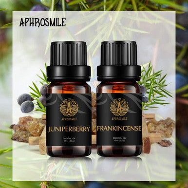 Aromatherapy Juniper Berry Essential Oil Set for Diffuser, 100% Pure Frankincense Essential Oil Kit for Humidifier, 2x10ml Therapeutic Grade Essential Oils Kit-Frankincense, Juniper Berry Oil for Home