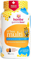 Honibe Complete Kids Multivitamin Gummies | Made in Canada | Children's Chewable Gummy Vitamins | Vegetarian Kids Vitamin Gummies | Fruit Flavoured Multivitamin Gummies for Kids | 70 Gummies