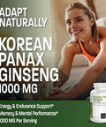 Bronson Korean Panax Ginseng 1000 mg Supports Energy, Endurance & Vitality + Memory and Mental Performance, 250 Capsules