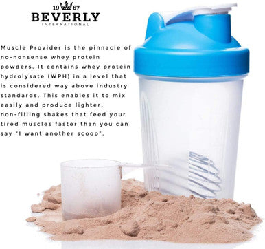 Beverly International Muscle Provider, 30 Servings, Chocolate. Super-Fast-Absorbing Whey Protein Powder For Recovery, Lean Muscle. Fills Your Muscles, Not Your Stomach. Tastes Like Ice Cream
