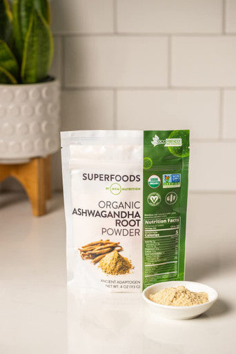 MRM Nutrition Organic Ashwagandha Root Powder | Ancient adaptogen | Stress + Mood Support | Gluten- + Vegan | 113 Servings