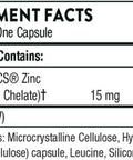 Thorne Zinc Bisglycinate 15Mg - Daily Support For Skin, Eye & Immune System Health With Zinc Supplement Capsules - 60 Capsules