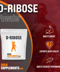 Bulksupplements.Com D-Ribose Powder - Dietary Supplement For Energy & Muscle Support - Unflavored - 5G (5000Mg) Per Serving, 200 Servings (1 Kilogram - 2.2 Lbs)