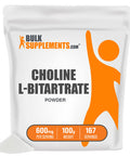 BulkSupplements Choline L-Bitartrate Powder - Liver Focus Supplement - Choline Bitartrate Powder - Choline Supplements - Choline Powder - Cognitive Support Supplements (100 Grams - 3.5 oz)