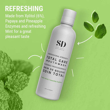 Spa-Dent Natural Mouthwash - Dry Mouth Hydrating Action Alcohol Free Dental Office Technology Made in Canada with Advanced Dental Grade Ingredients, White, 600 ml (Pack of 1)