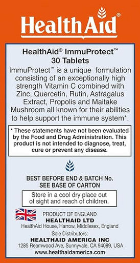 HealthAid Wintervits - Vitamin C, Zinc, Maitake - 30 Vegan Tablets