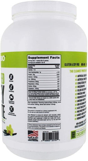 Nutrabio Grass Fed Whey Isolate Protein Powder - 25G of Protein Per Scoop - Sugar Natural Lean Muscle Protein Supplement - Vanilla - 2 Pounds 29 Servings