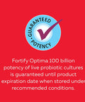 Natures Way Fortify Optima Daily Probiotic, 100 Billion, 15 Strains, Digestive & Immune Support*, with Prebiotics, 30 Capsules