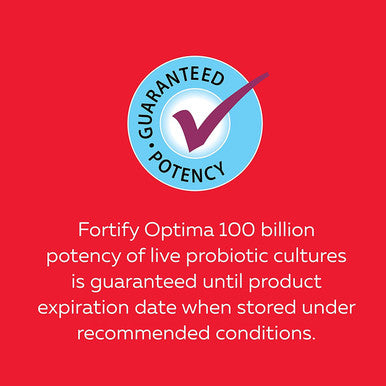 Natures Way Fortify Optima Daily Probiotic, 100 Billion, 15 Strains, Digestive & Immune Support*, with Prebiotics, 30 Capsules