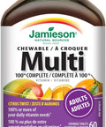 Jamieson 100% Complete Chewable Multivitamin For Adults Citrus Twist Multi 60 Chewable Tablets