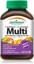 Jamieson 100% Complete Chewable Multivitamin For Adults Citrus Twist Multi 60 Chewable Tablets