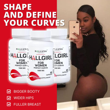 Hallusa Natural Hallgirl, Aguaje, Bigger Butt, Chest And Hips 60 Capsules 30 Day Supply