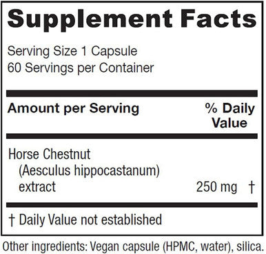 Vitanica Horse Chestnut Promotes Vein and Capillary Strength & Circulation Vegan 60 Capsules