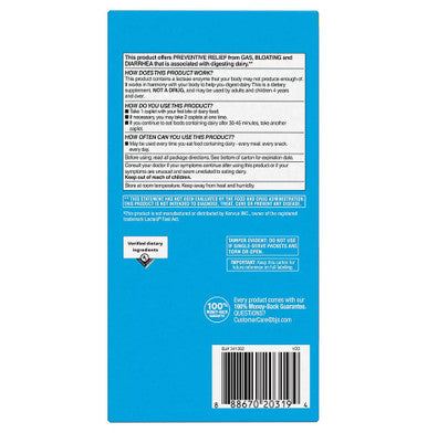 Berkley Jensen Maximum Strength Fast Acting Lactase Enzyme 9000 Fcc - Natural Dairy Relief Digestive Supplement - Helps Prevent Bloating Gas Loose Bowels Due To Lactose Intolerance 180 Tablets