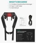 Nekteck Neck Massager, Cordless 6D Shiatsu Neck And Back Massager, Neck Massager For Pain Relief Deep Tissue, Ideal For Men And Women, Ideal For Home, Office And Car, With Heat, Black