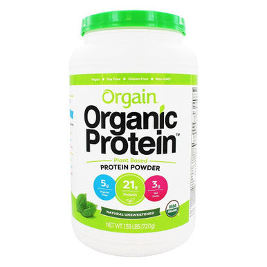 Orgain Organic Plant Based Protein Powder Natural Unsweetened Vegan Low Net Carbs 1.59 Pound Organic Green Superfoods Powder Original Antioxidants 1 Billion Probiotics 0.62 Pound