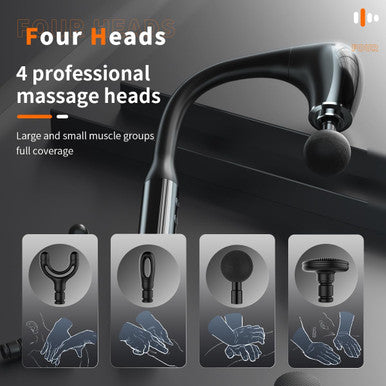 Massage Gun Extension Handle For Deep Massage Of The Back To Relieve Deep Tissue Pain In The Muscles, Four Massage Heads &Five Adjustable Speeds Fitness Person Friendly