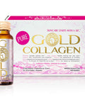 GOLD COLLAGEN Pure - Collagen Supplements for Women & Men with Biotin for Hair Growth Skin and Nail - Anti Wrinkle Immune System Booster with Hyaluronic Acid Vitamin C B6 and Zinc 1 Pack 10x50 ml