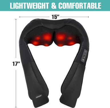 Shiatsu Neck And Back Massager With Heat, Electric Shoulder Massager, Car Neck Massager Pillow For Neck, Back, Shoulder, Foot, Leg, Muscle Pain Relief, Gifts For Men/Women