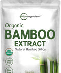Micro Ingredients Organic Bamboo Extract Powder 8 Ounce (1 Year Supply) Rich in Silica and Minerals Supports Healthy Skin Nail Hair Joints and Bones Non-GMO and Vegan Friendly