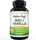 Natures Craft NAC Supplement N-Acetyl Cysteine with Vanilla - Detox Cleanse Liver Supplement with Amino Acids for Liver Detox and Kidney Cleanse - High Absorption NAC 600mg Amino Acids Supplement for Liver Support