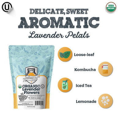 Fermentaholics Usda Organic Loose Leaf Lavender Petals Tea - Perfect For Kombucha Brewing