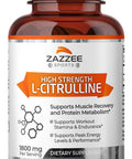 Zazzee High Strength L-Citrulline Malate, 1800 Mg Per Serving, 180 Vegan Capsules, 60 Day Supply, High Absorption With Superior