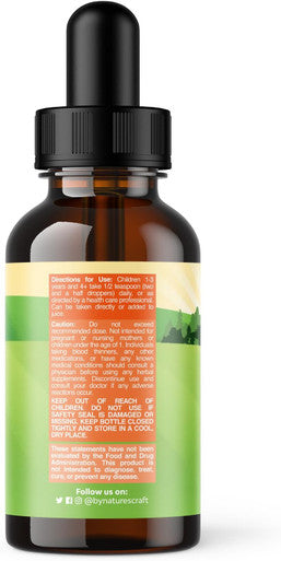 Natures Craft Liquid Omega 3 EPA DHA for Kids - Organic Vegan Omega 3 for Kids Brain Eye and Full Body Development with Vegan DHA EPA & ALA - Kids Omega 3 Liquid Supplement with Algae & Flaxseed Oil Liquid 2 Fl Oz