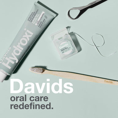 Davids Hydroxi Fluoride Free Nano Hydroxyapatite Whitening + Enamel Health Toothpaste Antiplaque Fresh Breath Remineralizing SLS Free New Whitening Mint 4 oz Made in USA (3 Pack)