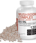 Triple Mushroom Complex - Maitake - Reishi - Shiitake - Powerful Antioxidant And Immune System Booster - Full Spectrum Mushroom Complex - 600 Mg Capsules - 120 Count