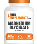 Bulksupplements.Com Magnesium Glycinate Capsules - Magnesium Bisglycinate Capsules, Magnesium Supplement, Magnesium Glycinate 400Mg - 3 Capsules Per Serving, 90-Day Supply, 270 Capsules