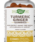 Nature'S Way Turmeric Curcumin C3 Complex And Ginger Gummies, Support Antioxidant Pathways*, Mango Flavored, 260 Mg, 60 Gummies