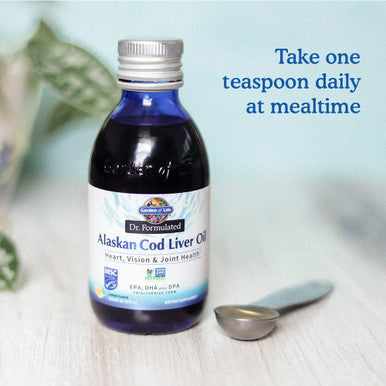 Garden of Life Dr. Formulated Alaskan Cod Liver Oil Lemon 6.76 Fl Oz (200 Ml)