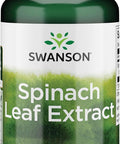 Swanson Spinach Leaf Extract - Herbal Supplement Promoting Overall Health - Green Foods Formula with Thylakoids '&' Chlorophyll - (60 Veggie Capsules 650mg Each)