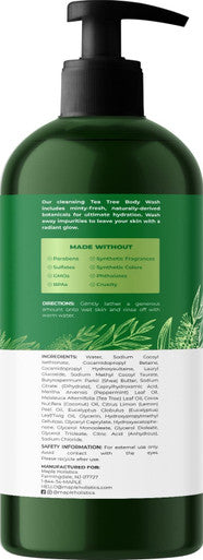Biotin Shampoo And Body Wash Set - Volumizing Extra Strength Biotin Shampoo For Thinning Hair And Hydrating Tea Tree Oil Body Wash For Dry Skin - Sulfate Shampoo And Body Soap With Essential Oils